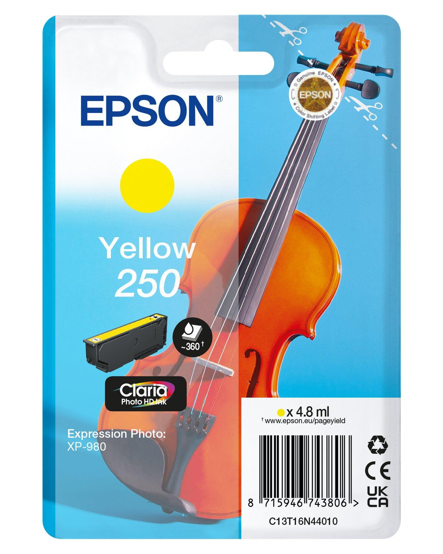 Epson Singlepack Yellow 250 ink