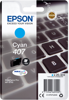 Epson Ink Cartridge L Cyan 1, 9k 407