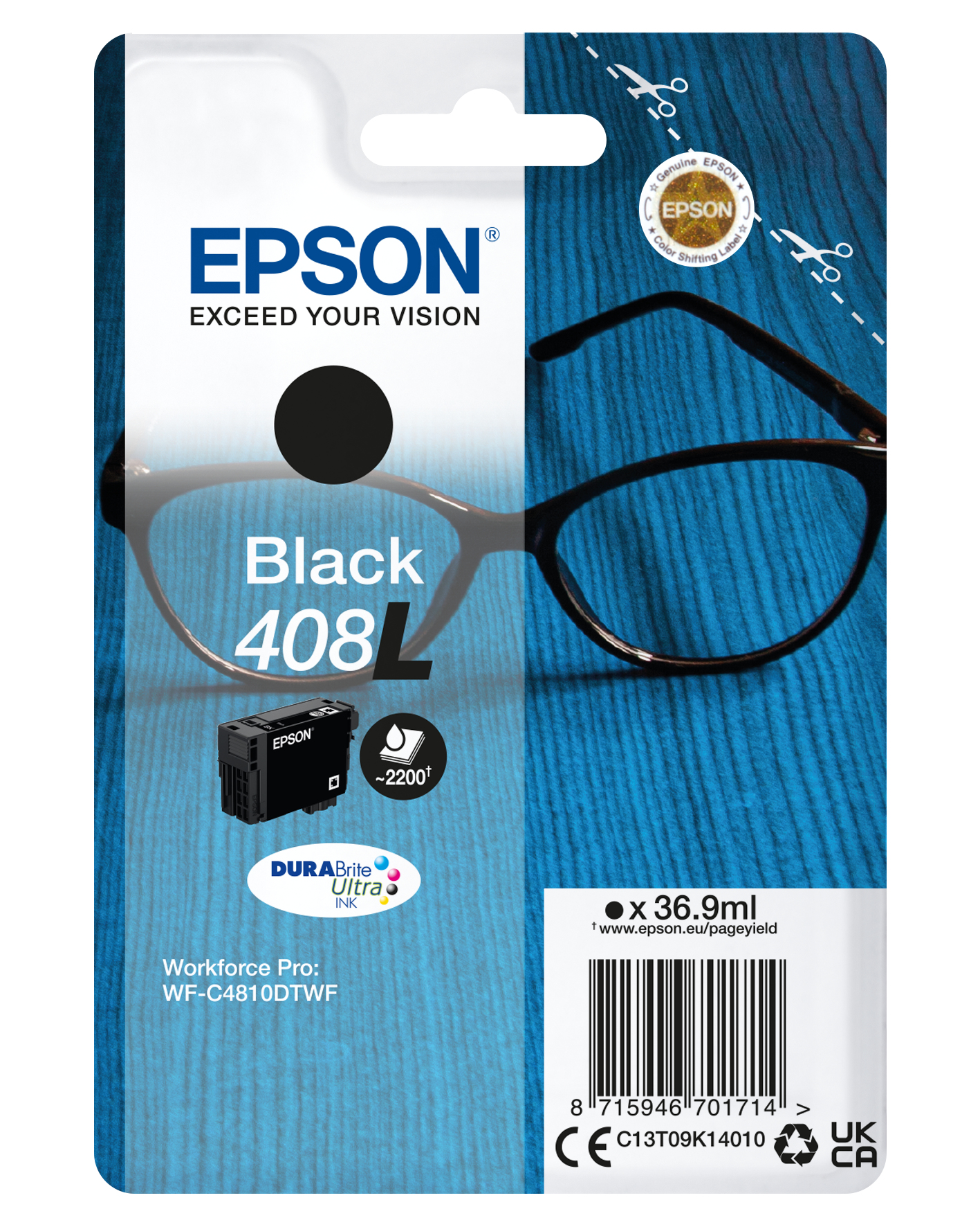 Epson tinta Negro Singlepack 408L DURABrite Ultra Ink