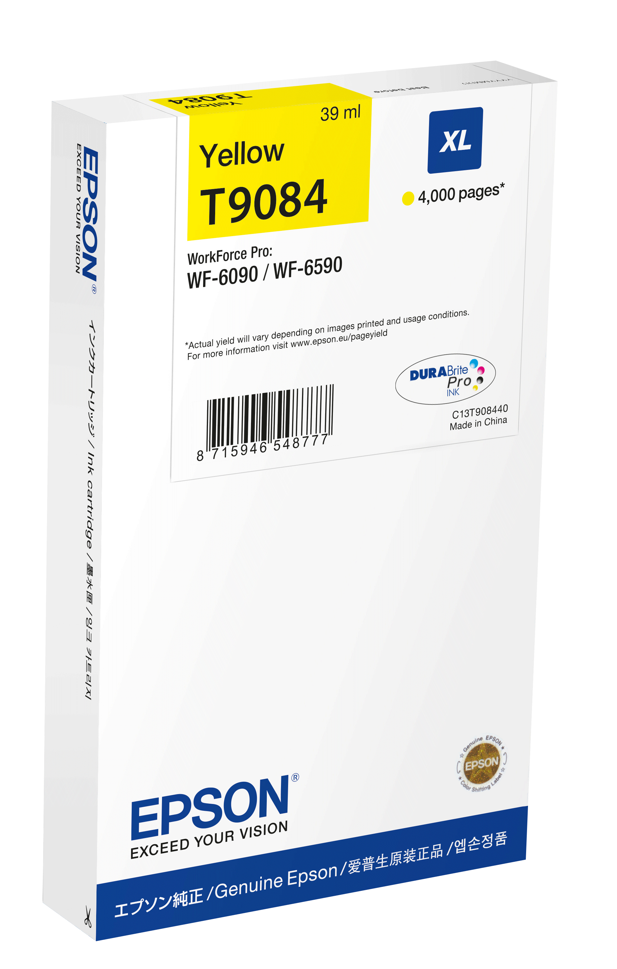 Epson WF-6590DWF/WF-6090DW Cartucho Amarillo Xl