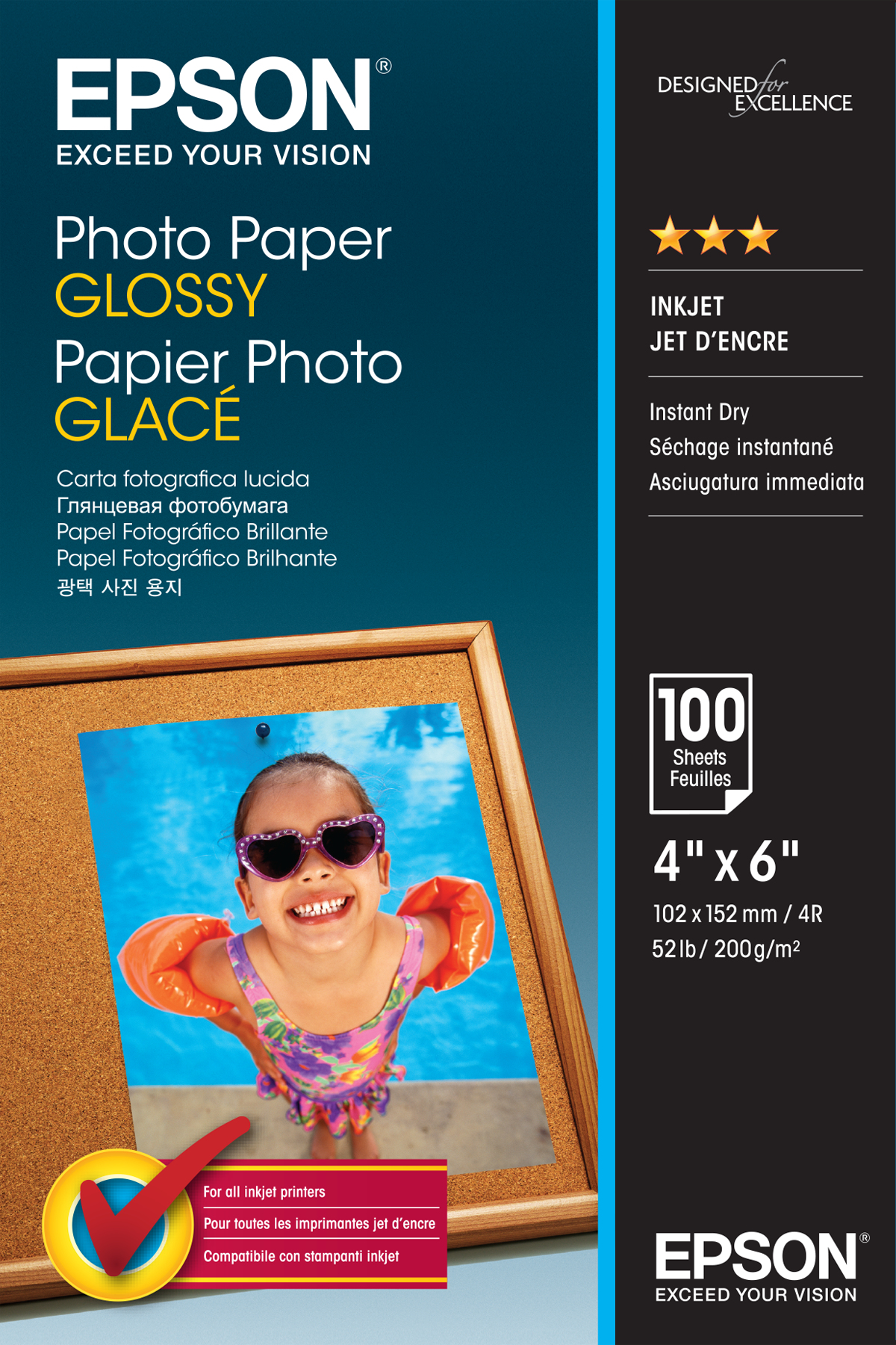 Epson Papel Photo Paper Glossy 10x15cm 100 hojas