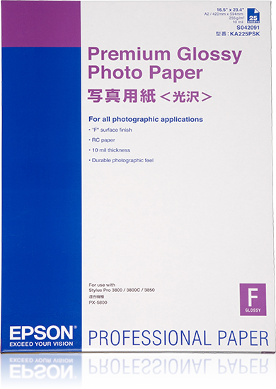 Epson Gf Papel Premium Glossy Photo A2, 20 hojas - 250g/m2