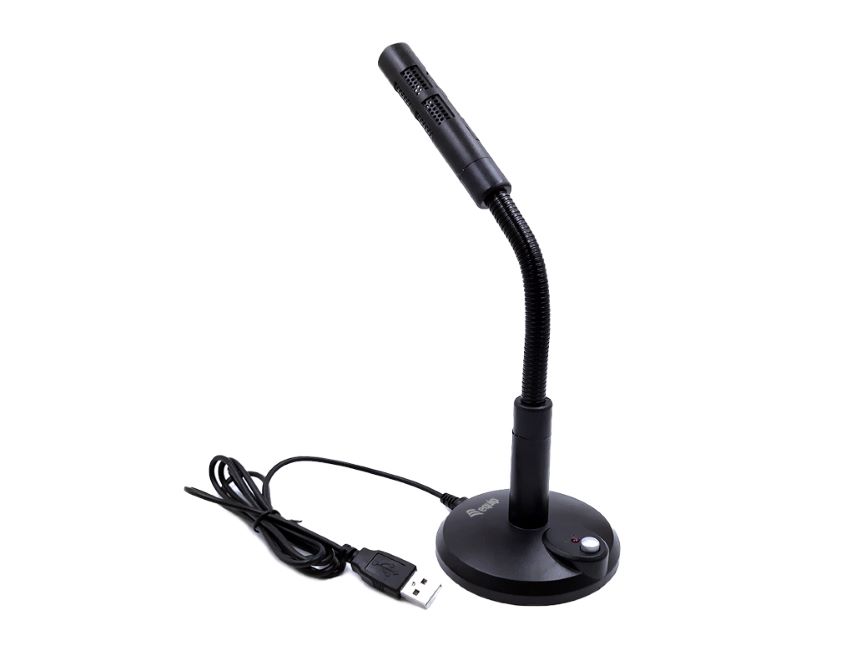 Equip Microfono Sobremesa Life Onmidireccional USB Brazo Flexible Boton Mute