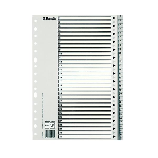 Esselte Esselte indice numerico 1-33 Esselte multitaladro Pp folio gris