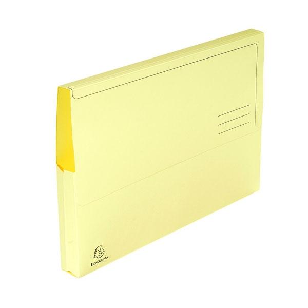Exacompta Paq.10 subcarpetas con bolsa 210g 24x32cm amarillo