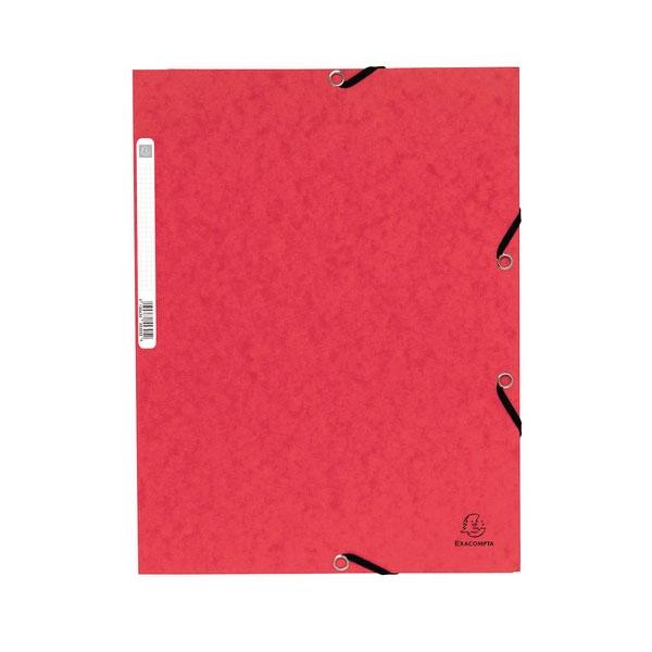 Exacompta Carpeta con gomas y 3 solapas Nature Future 355g rojo