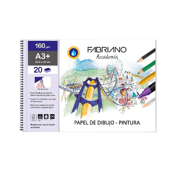 Fabriano Bloc Microperforado Dibujo Y Pintura 20H 160G A3+
