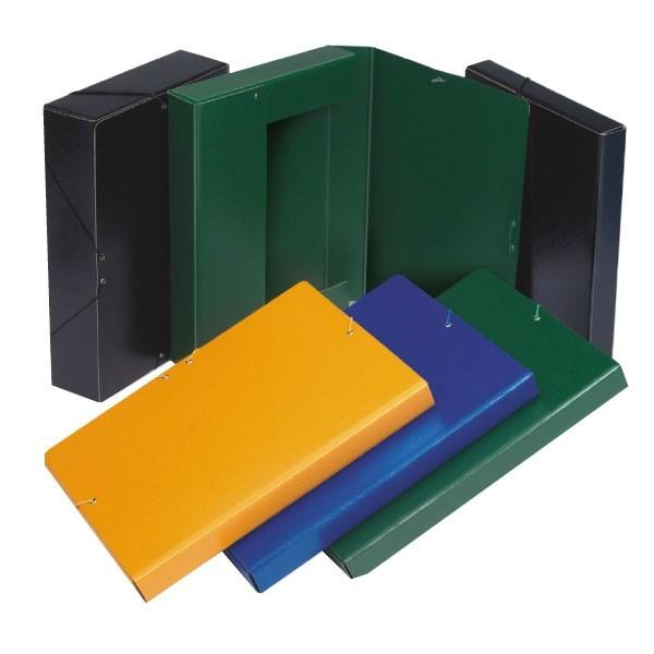Fabrisa Caja de proyectos carton gofrado lomo 70mm A4 verde