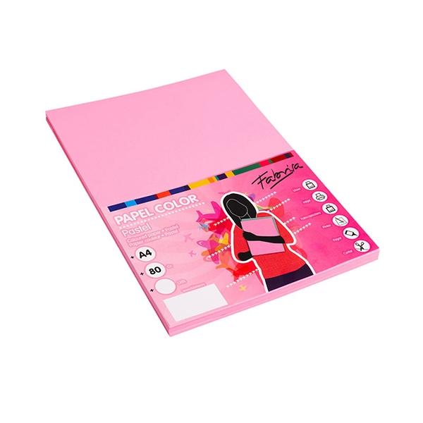 Fabrisa Paq.100h papel color 80g A4 rosa