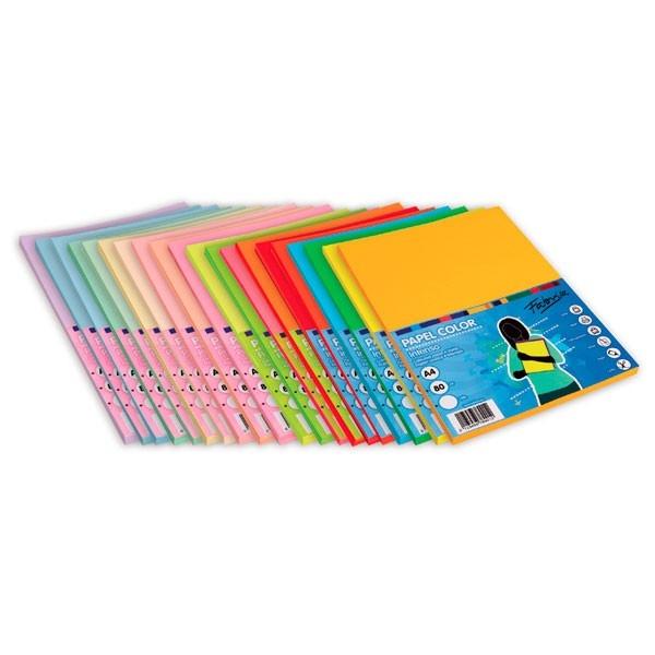 Fabrisa Paq.100h papel color 80g A4 amarillo limon