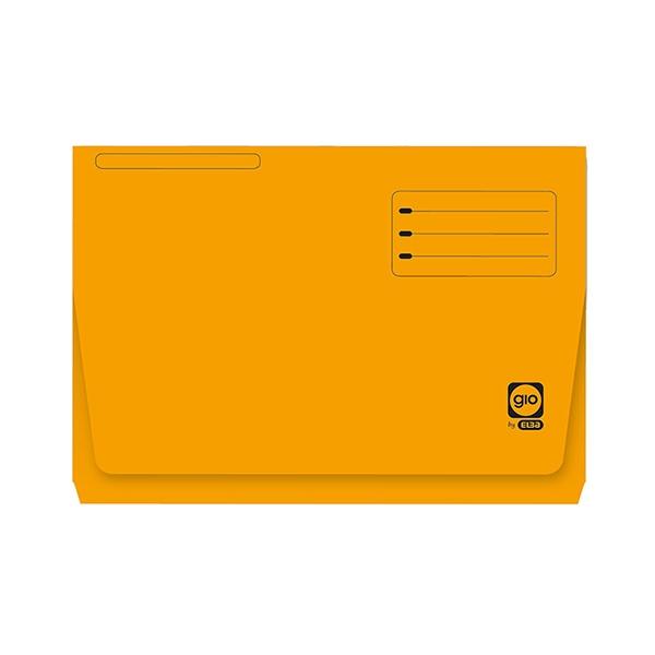 Gio Paq.25 subcarpetas bolsillo 320g folio amarillo