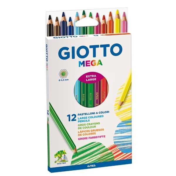 Giotto C.12 Lapices Mega Colores Surtidos