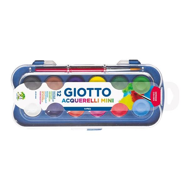 Giotto C.12 Acuarelas Mini 23MM + Pincel