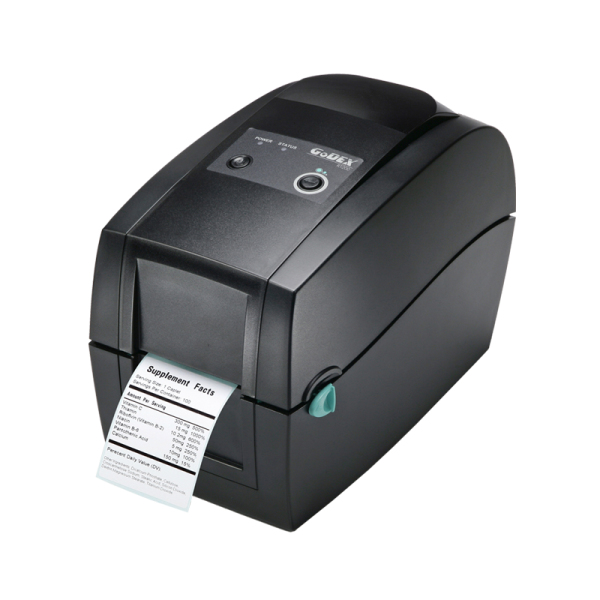 Godex Etiquetas RT200 Tt. 203 ppp. Ancho de impresion 54 mm, papel hasta 60mm. Velocidad d
