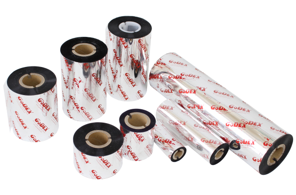 Godex Compatible Ribbon de Resina 75mm X 300m (Caja de 5 rollos)