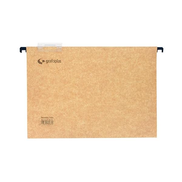 Grafoplas Carpeta colgante - Visor superior - Kraft bicolor - Varilla de plastico - folio…