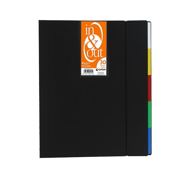 Grafoplas Carpeta 30 fundas extraibles In&Out A4 negro