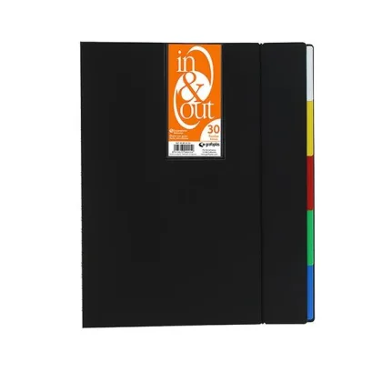 Grafoplas Carpeta 30 fundas extraibles In&Out A4 negro