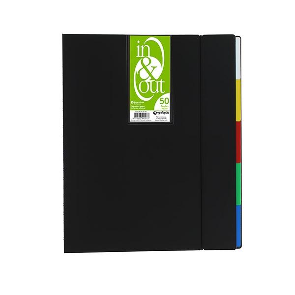 Grafoplas Carpeta 50 fundas extraibles In&Out A4 negro