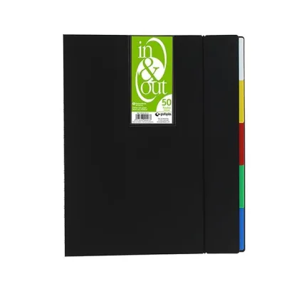 Grafoplas Carpeta 50 fundas extraibles In&Out A4 negro