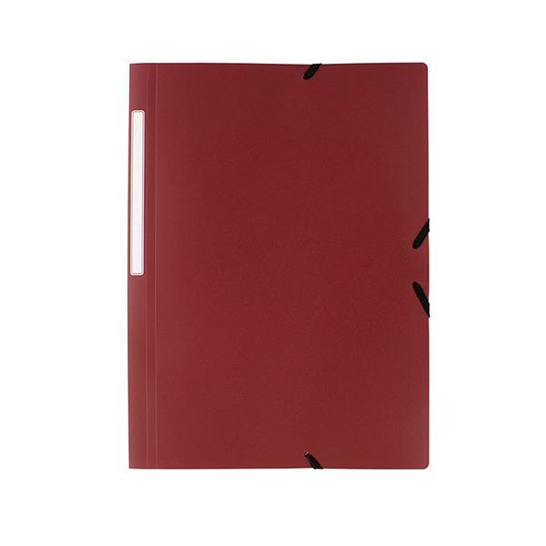 Grafoplas Carpeta gomas y 3 solapas Poligraf Pp folio burdeos
