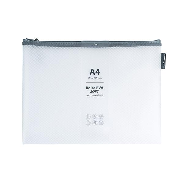 Grafoplas Bolsa Zipper Eva mate A4 blanco