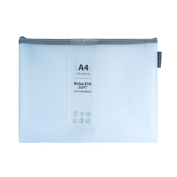 Grafoplas Bolsa Zipper Eva mate A4 azul soft