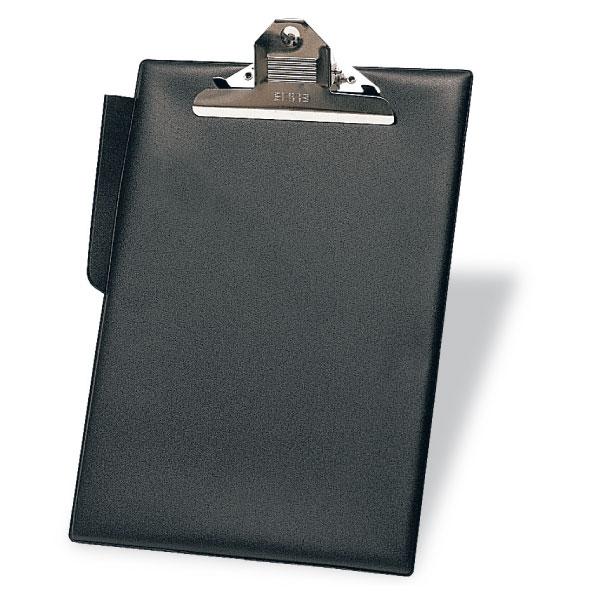 Grafoplas Portapapeles Pvc con Pinza y portaboligrafos folio negro