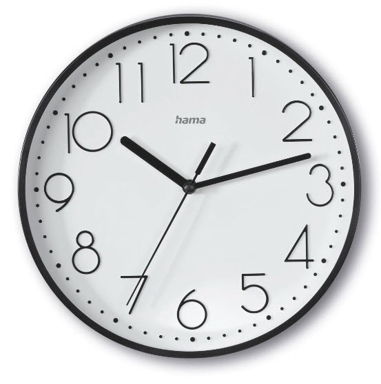 Hama Reloj de Pared Salina, Negro