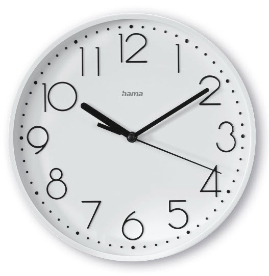 Hama Reloj de Pared Salina, Blanco