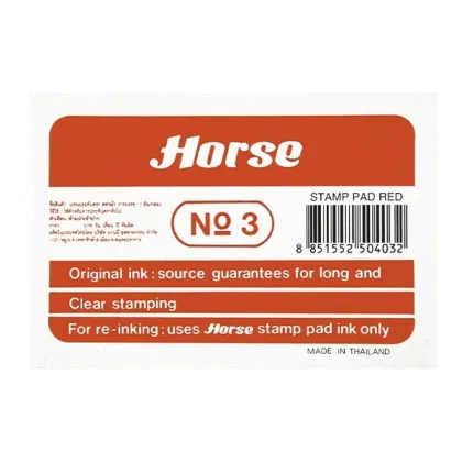 Horse Tampon num.3 73x105mm rojo