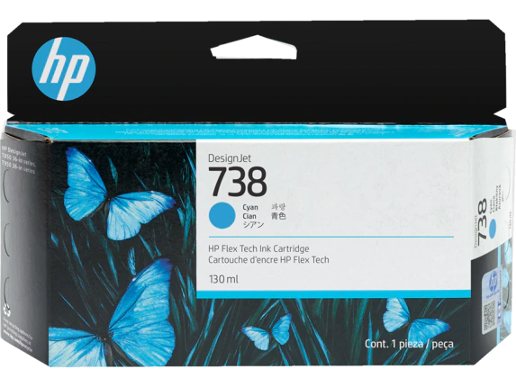 HP Designjet 738 Cartucho Cian 130ML