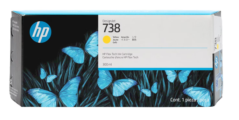 HP Designjet 738 Cartucho Amarillo 300ML