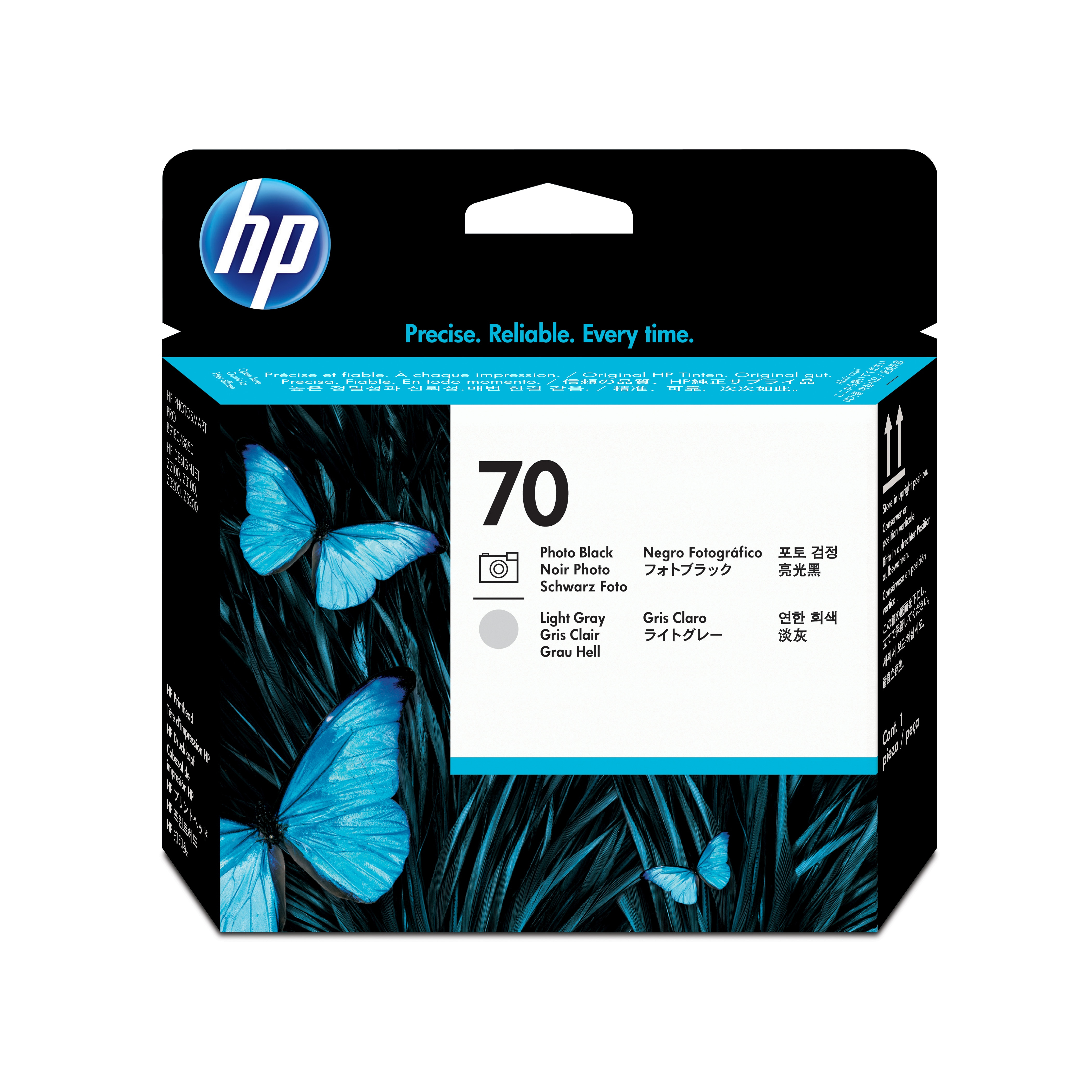 HP Photosmart Pro B9180/DesignJet Z3200 Nº70 Cabezal de impresion Negro y Gris claro…