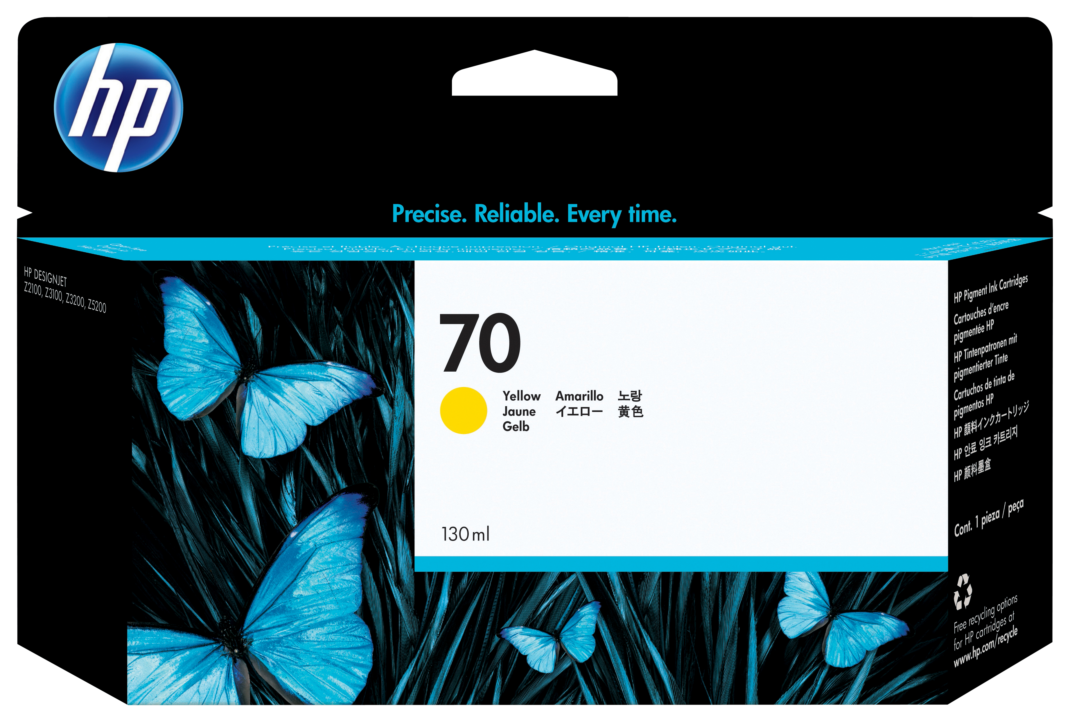 HP Designjet Z2100/Z3100 Nº70 Cartucho Amarillo