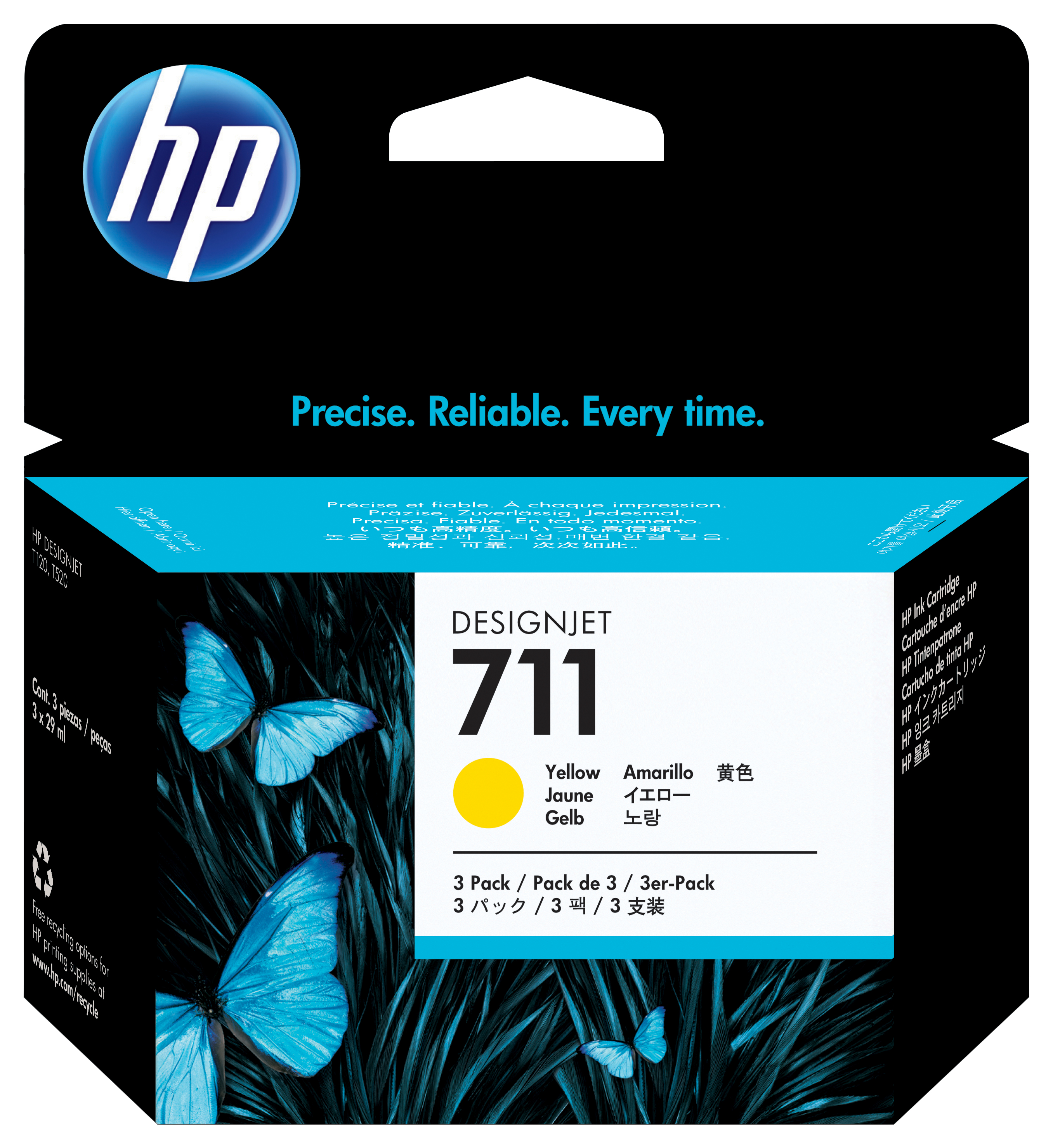 HP DesignJet T120/T520 Cartucho Amarillo