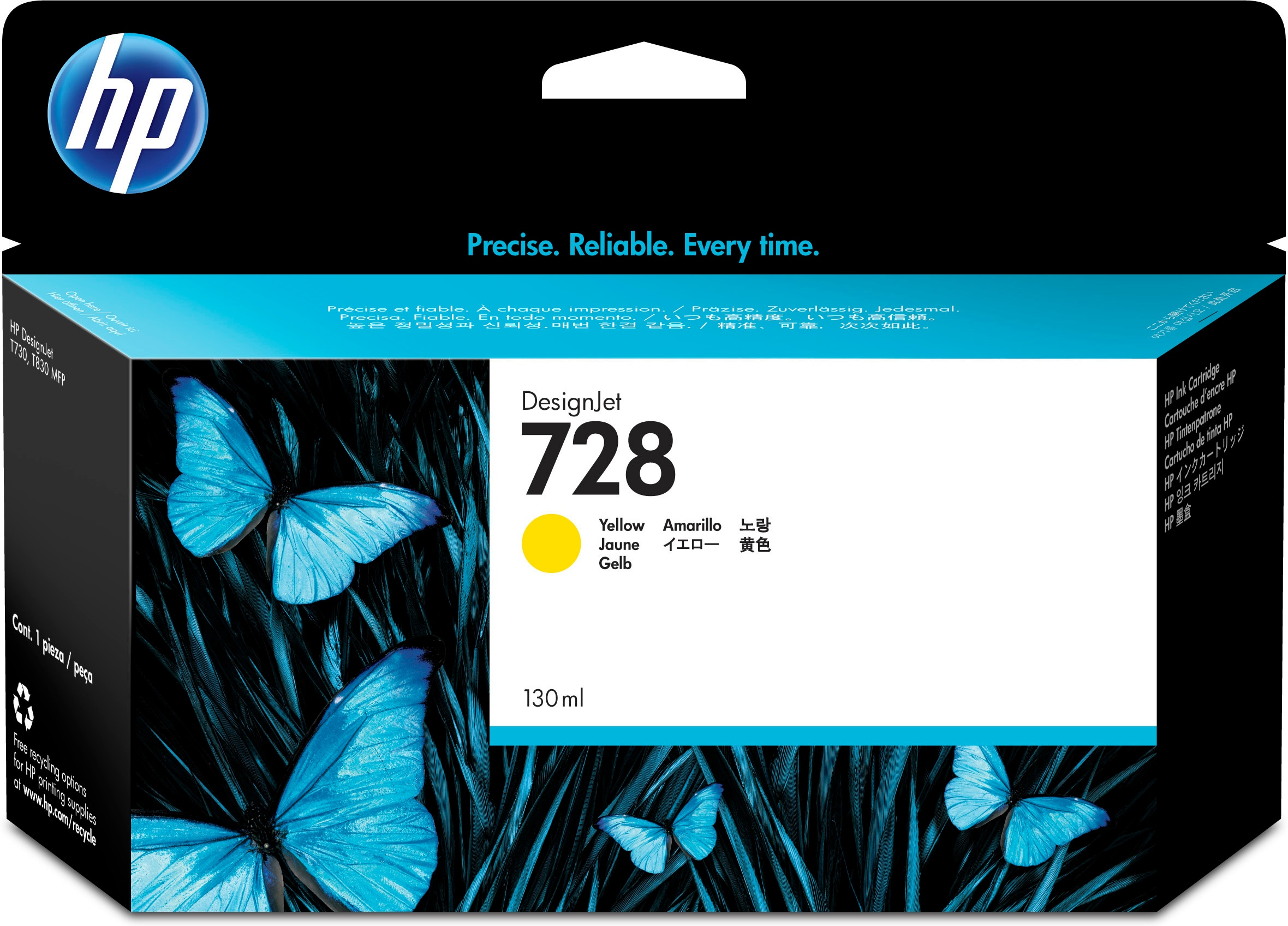 HP DesignJet T730 Cartucho Amarillo Nº728