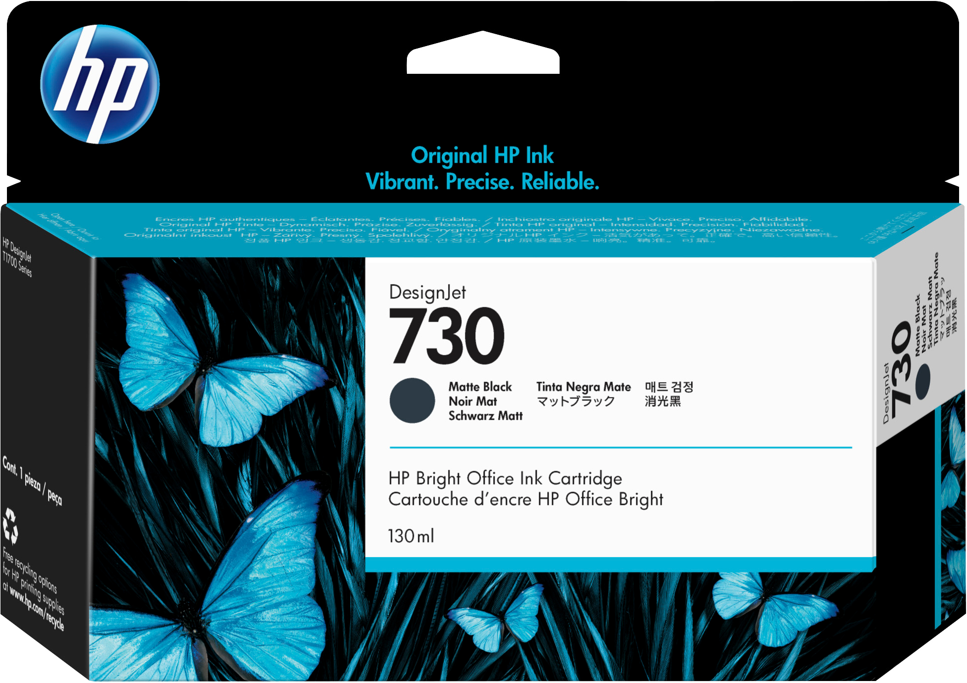 HP nº730 130-ml Matte Black Ink Crtg