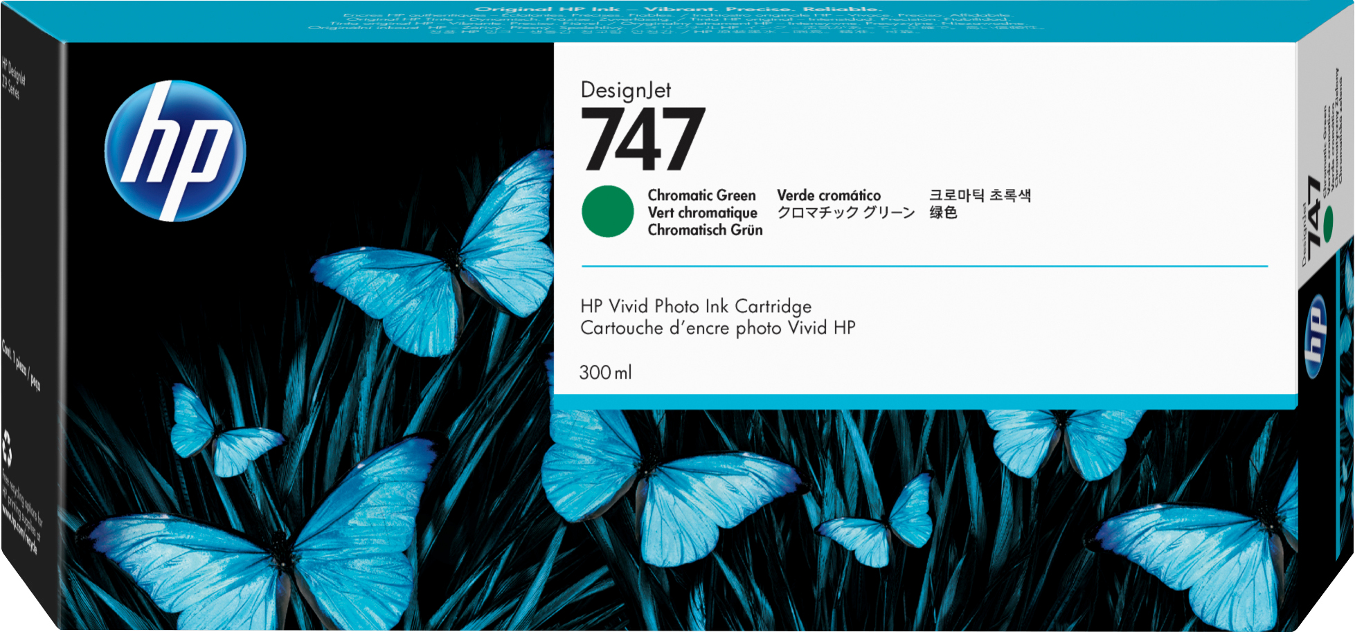 HP nº747 300-ml Chromatic Green Ink Cartridge