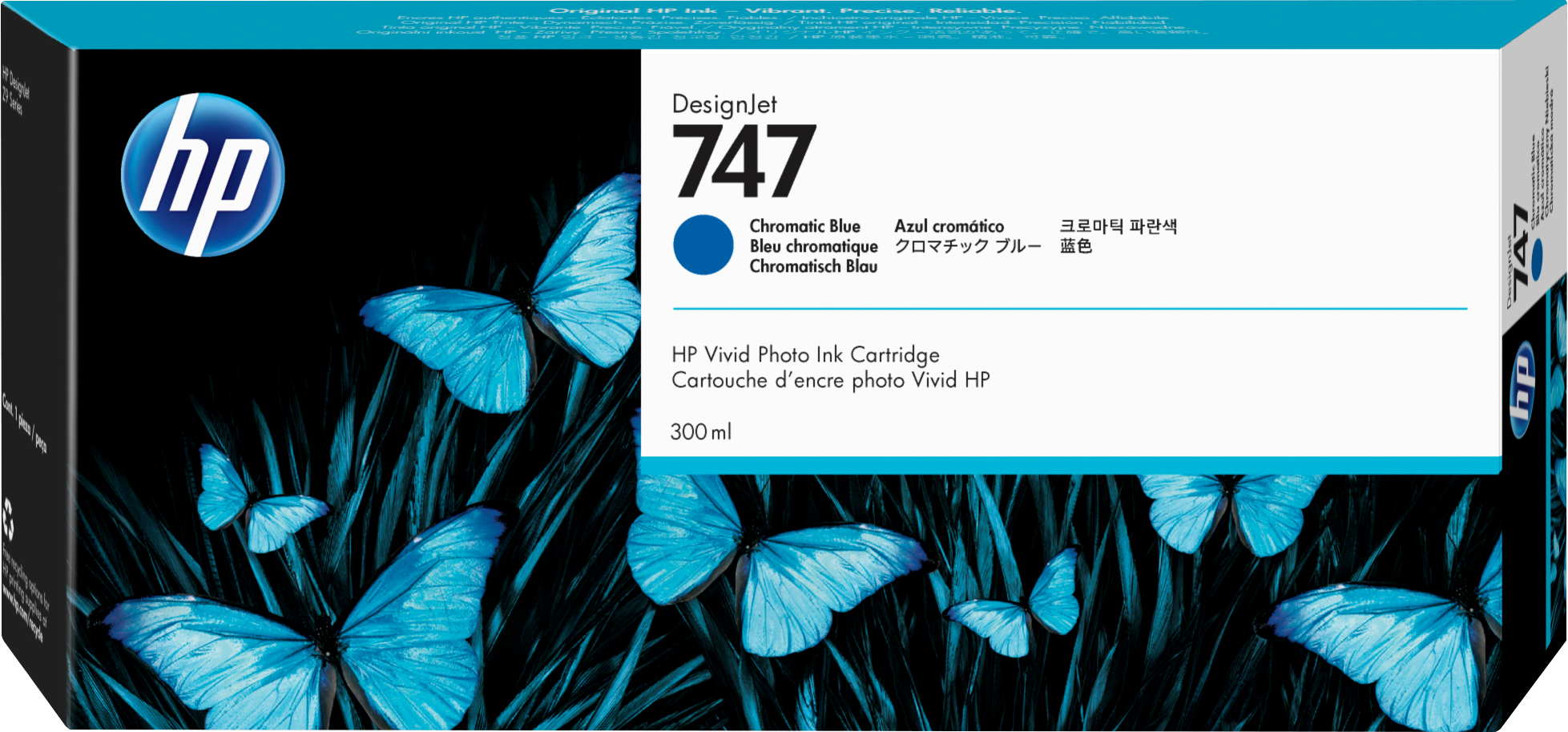 HP nº747 300-ml Chromatic Blue Ink Cartridge