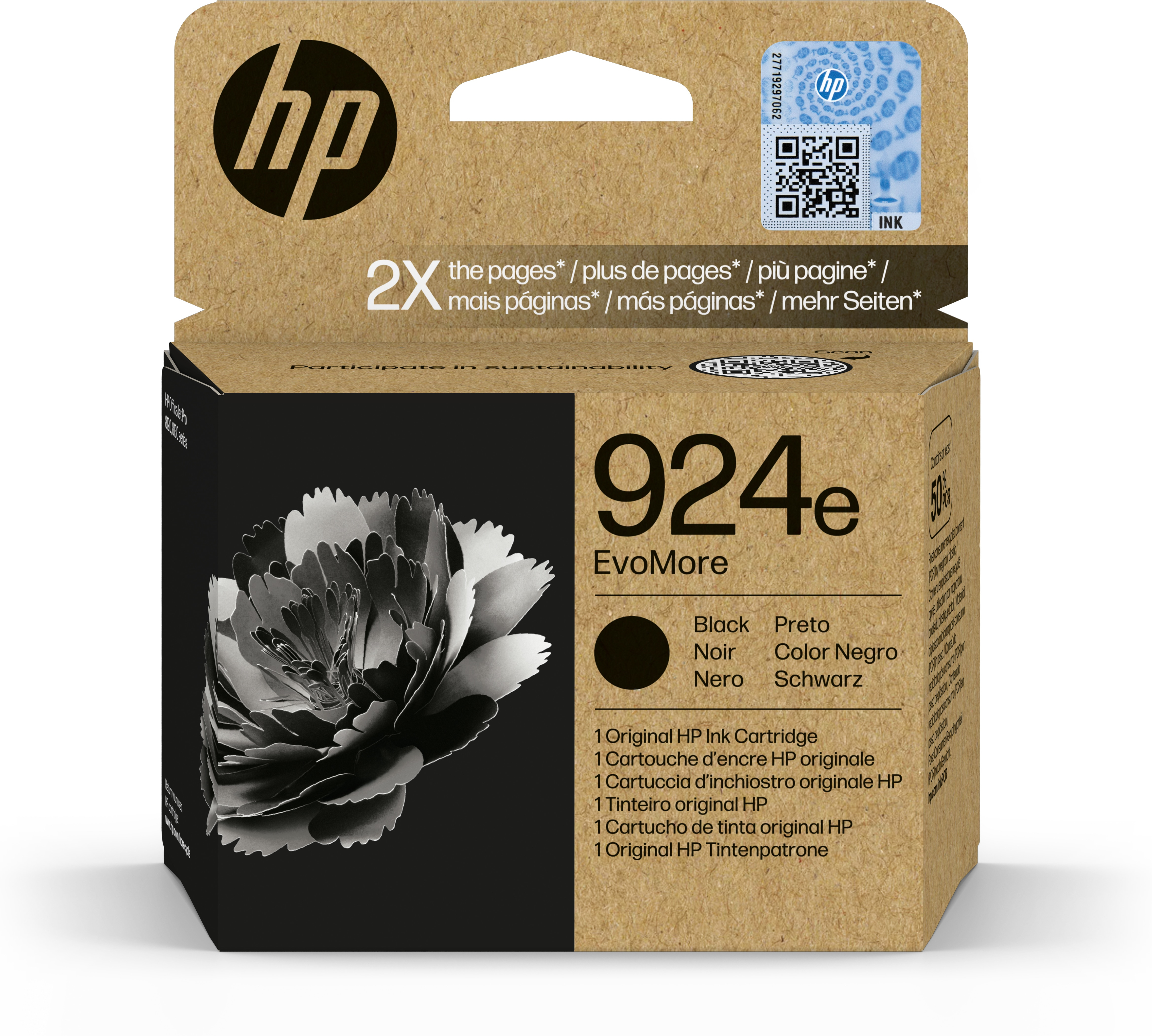 HP 924e Cartucho Negro OfficeJet Pro 8120, 8130 series