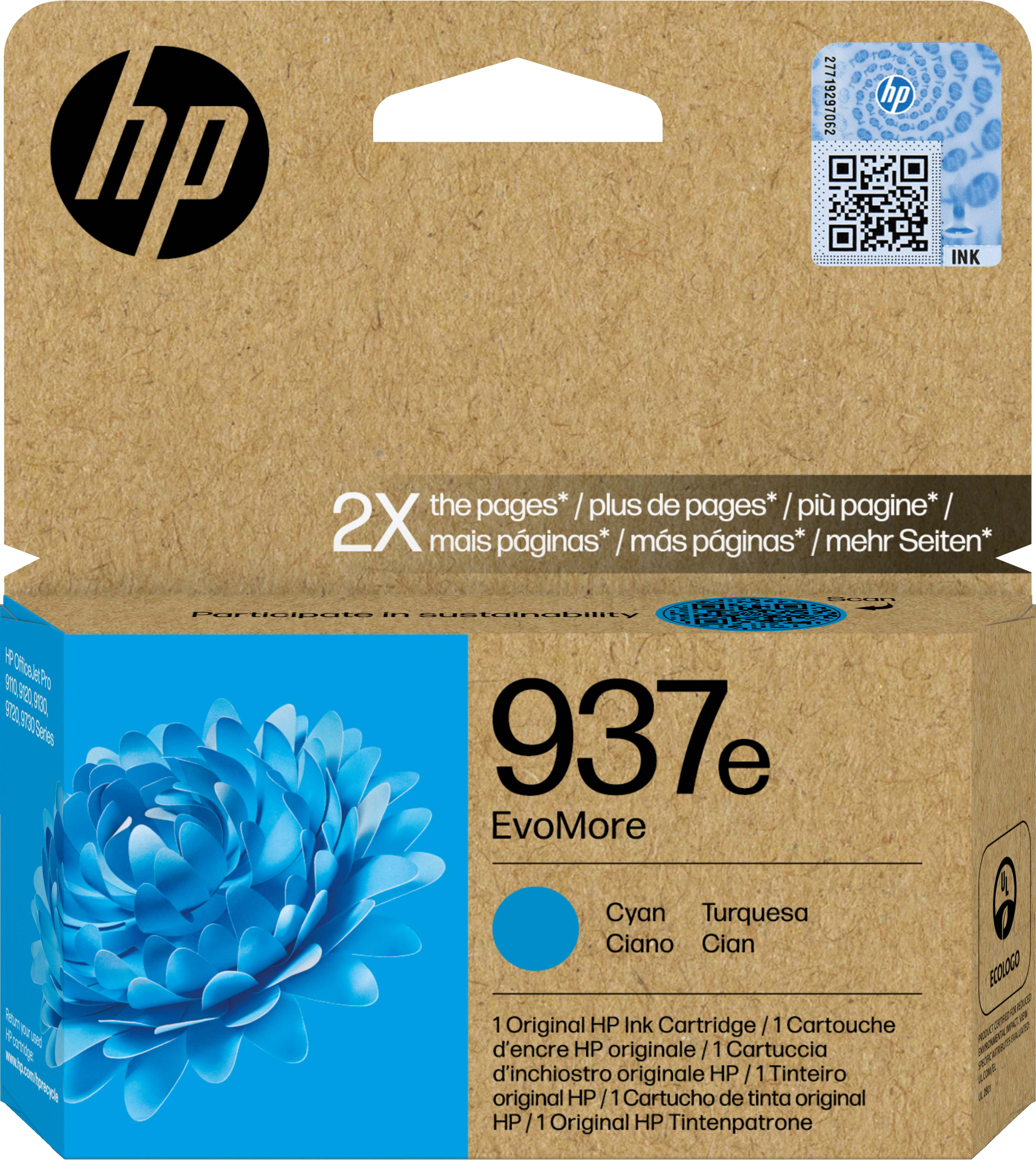 HP 937e Cartucho Cian