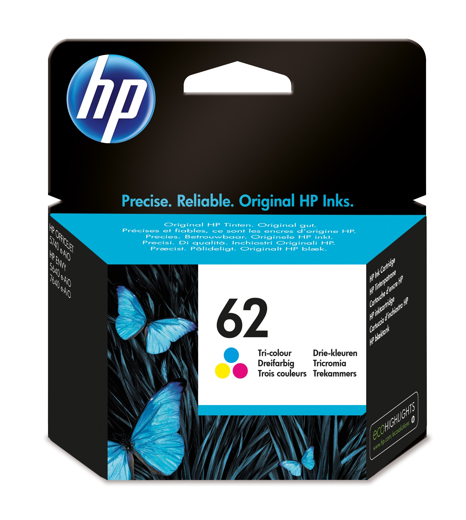 HP Envy 5640, Officejet 5740 Cartucho Color Nº62