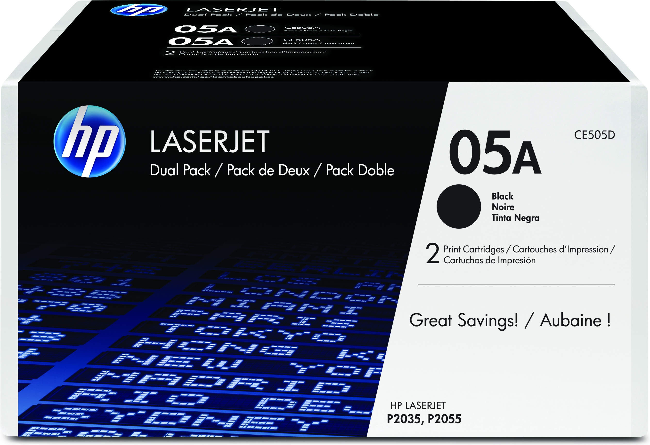 HP Laserjet P2035/2055D/2055DN Toner Negro (Pack 2)