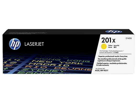 HP Laserjet Pro M252, M277 Mfp 201X Toner Amarillo Alta 2.300 pag