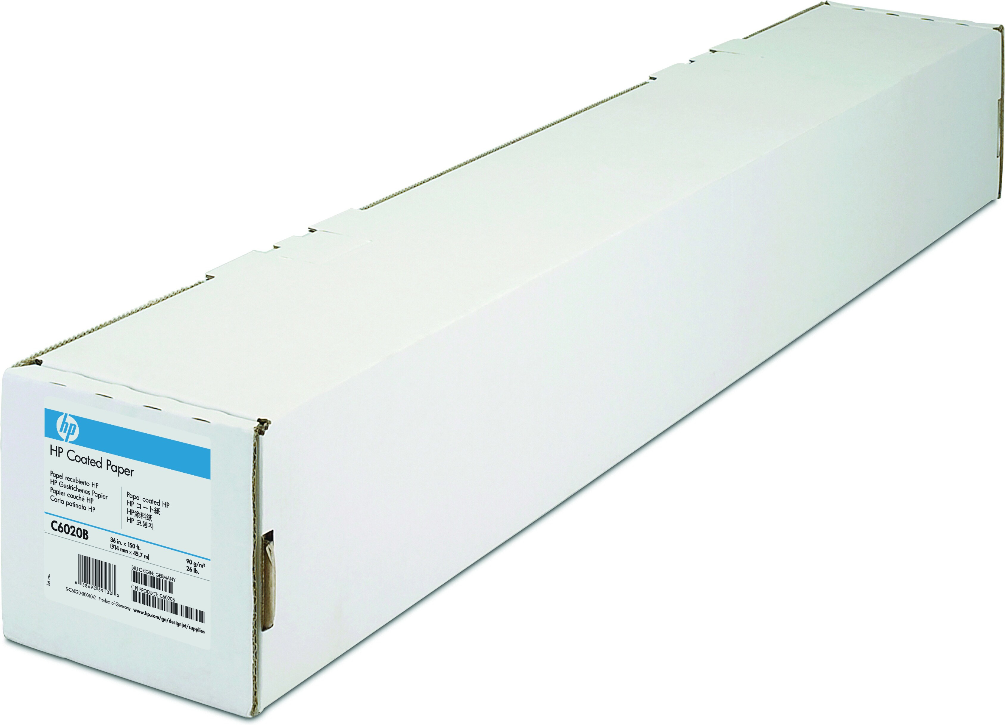 HP Papel Couche (Recubierto) Rollo 36", 45m. x 914mm, 90g