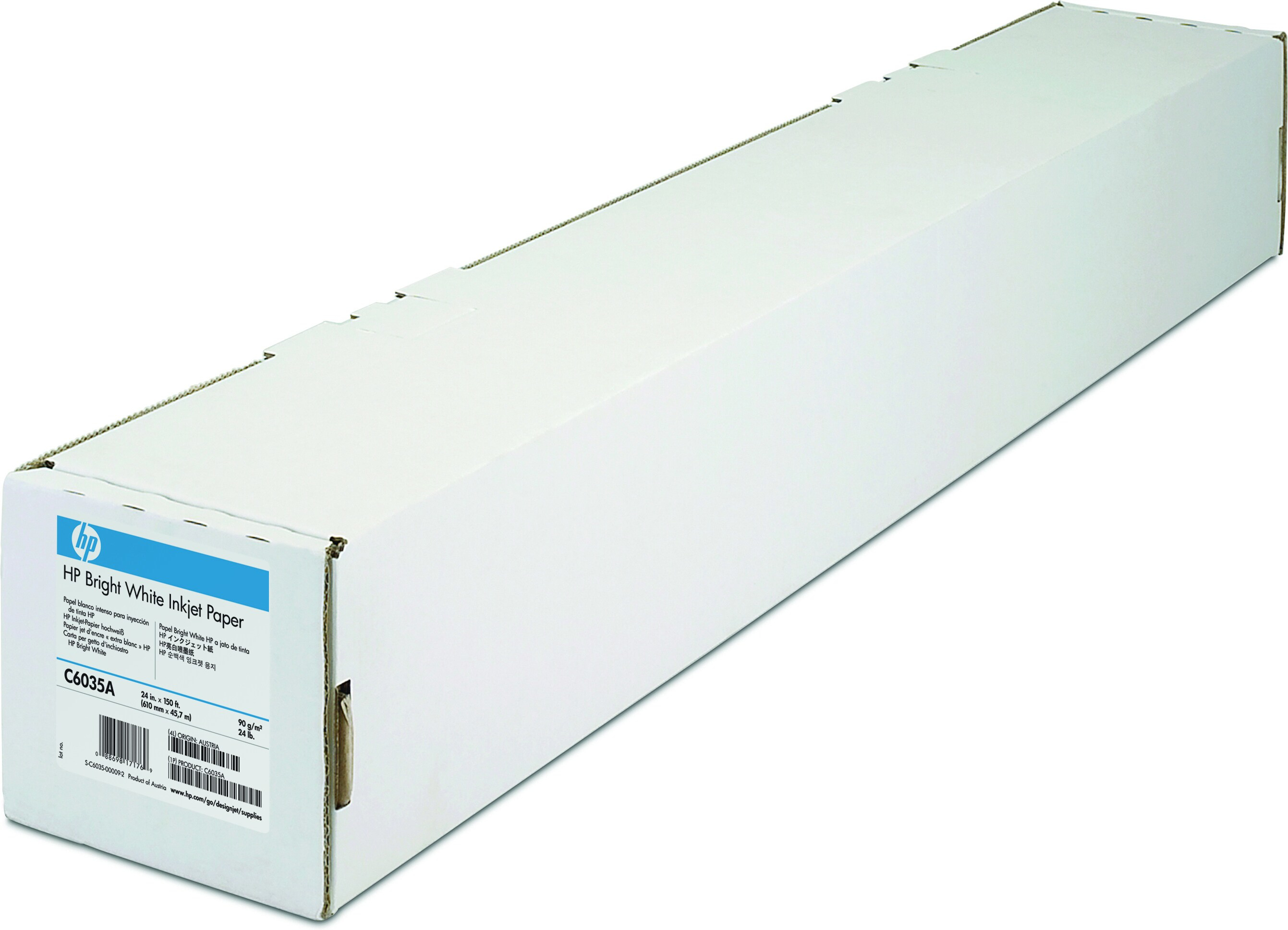 HP Papel Blanco Intenso. Rollo 24", 90g. A1 610mm x 45, 7m