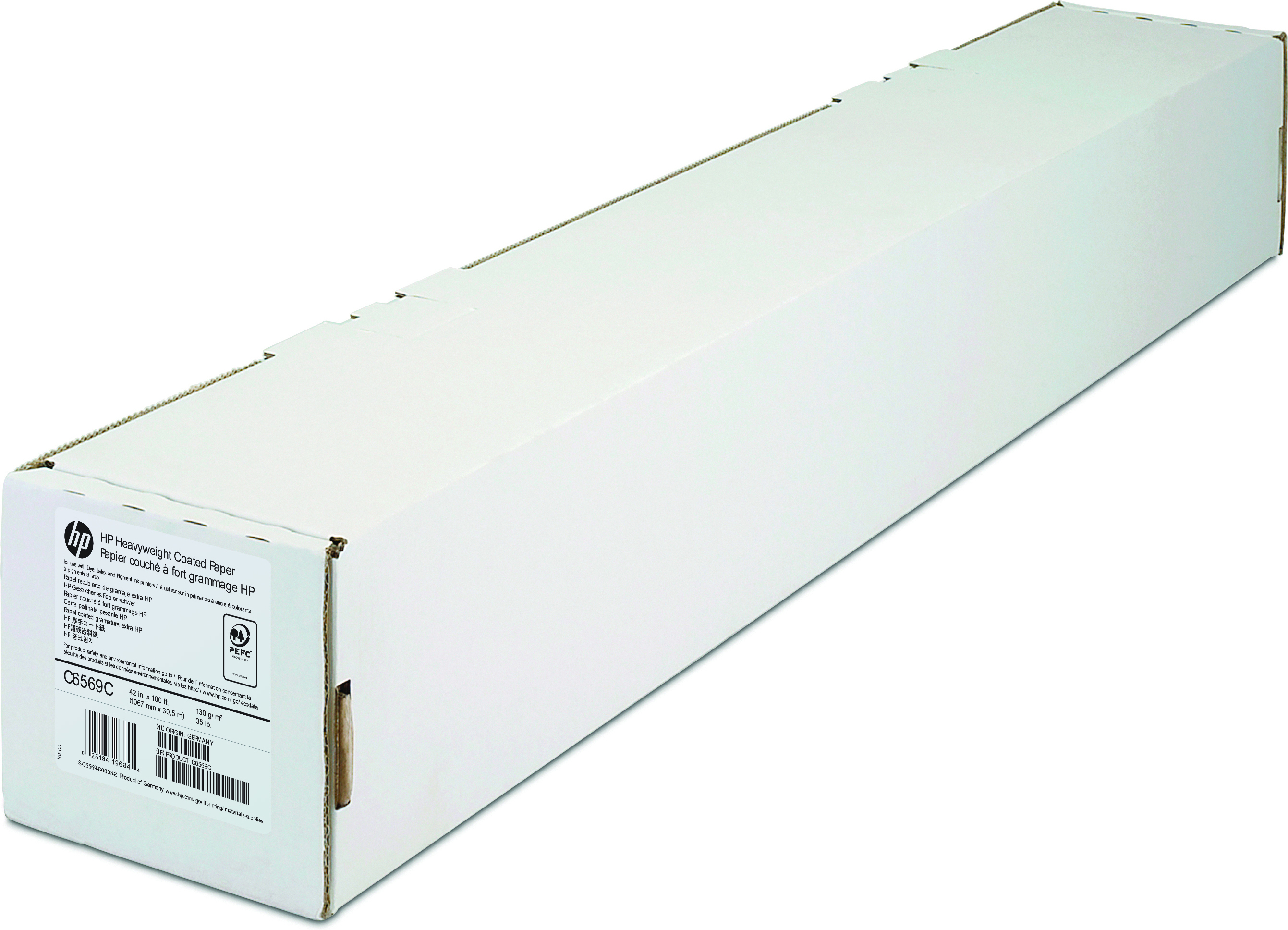 HP Papel Couche (Recubierto) Gramaje Extra. Rollo 42", 30m. x 1067mm., 130g