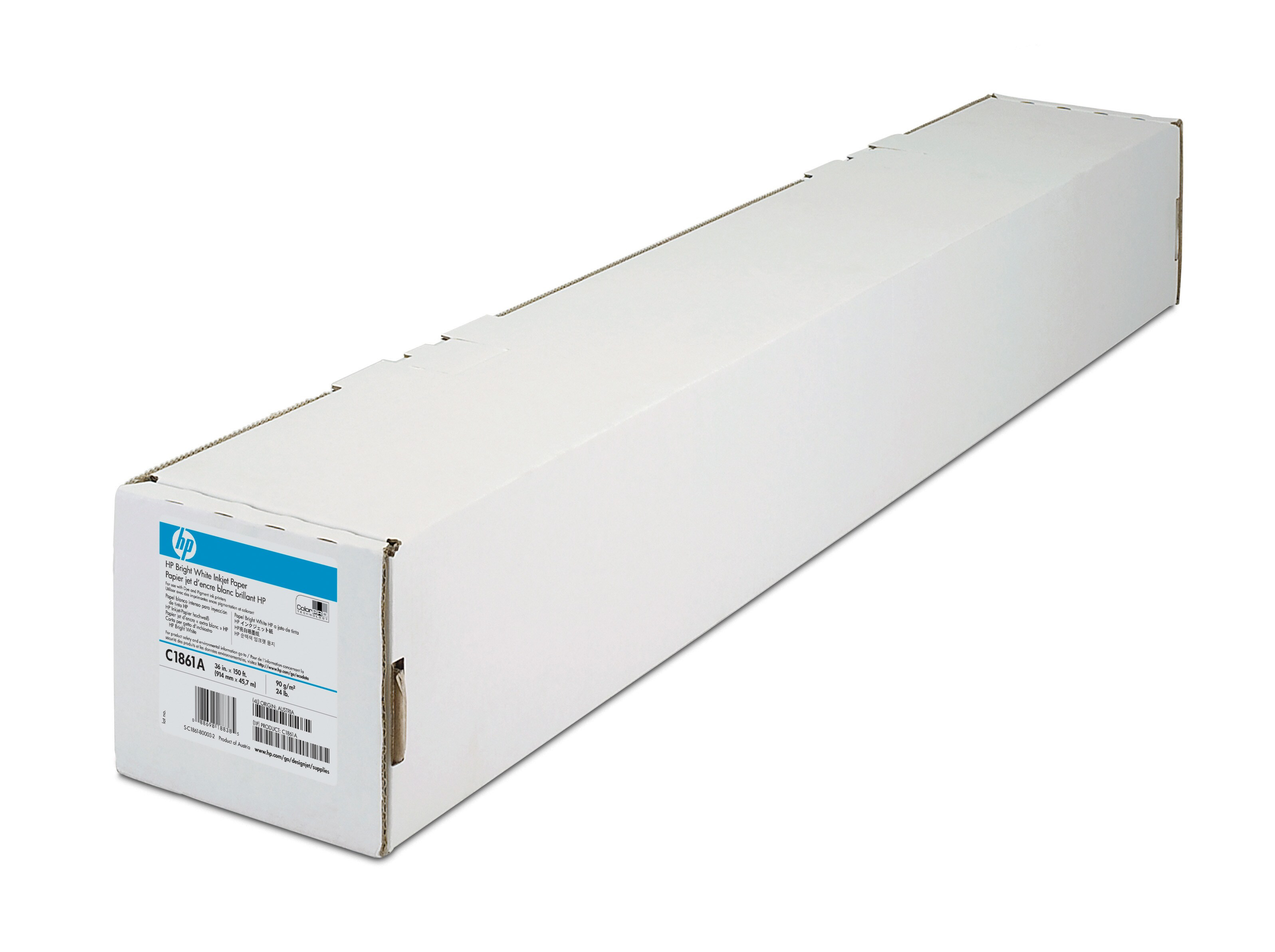 HP Papel Blanco Brillante. Rollo 36", 91m. x 914mm., 90g