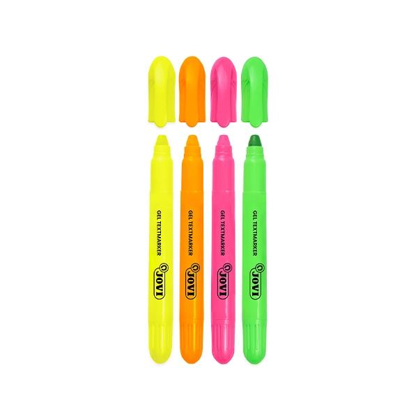 Jovi C.4 Marcadores Gel Neon En Stick Colores Neon